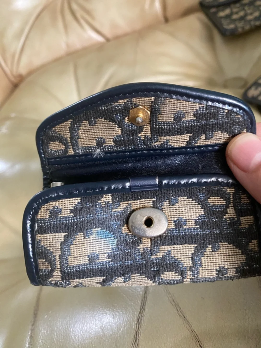 Vintage Dior Key Case Wallet Mini Trotter Logo Fair condition
